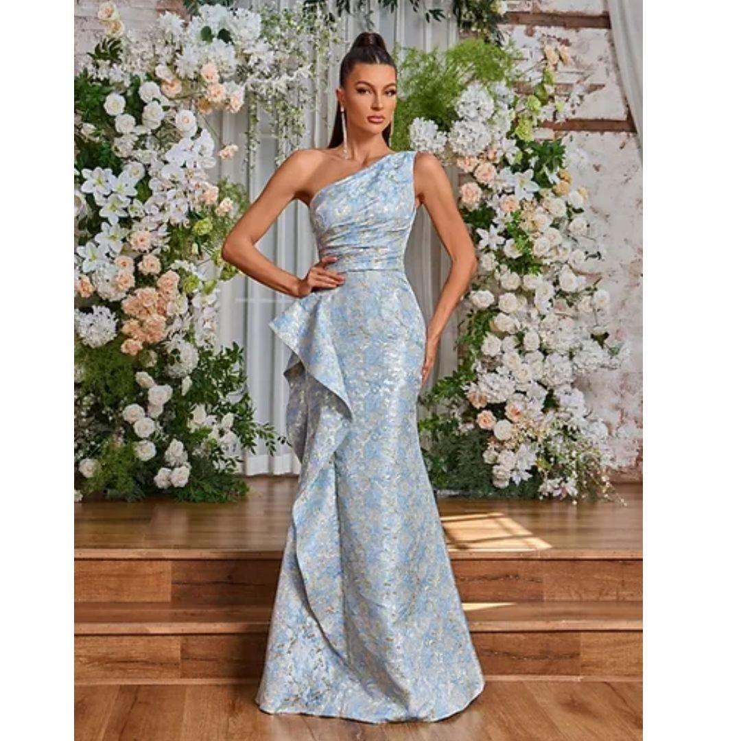 sachin and babi light blue dress Jadore Evening - J25017